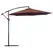 Outsunny Φ3m Hanging Umbrella Parasol-Coffee - 1