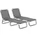 Outsunny Garden Sun Lounger, with Five-Position Back - Grey - 1