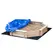 Outsunny Kids Wooden Sand Pit Children Sandbox with Cover Outdoor Playset for Backyard for 3-8 years 139.5 x 139.5 x 21.5 cm - 1