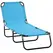 Outsunny Garden Sun Lounger, with Five-Position Back - Light Blue - 1