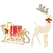 Outsunny Lighted Christmas Reindeer in Sleigh with Gift Boxes - 1