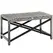 Outsunny Outdoor Coffee Table, Garden PE Rattan Side Table with Plastic Board Under the Full Woven Table Top and X-Shape Frame for Patio, Balcony, Mixed Grey - 1