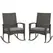 Outsunny Outdoor PE Rattan Rocking Chair Set of 2, Garden Rocking Chair Set with Armrest and Cushion, Grey - 1