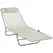 Outsunny Outdoor Foldable Sun Lounger, Adjustable Backrest Garden Recliner Sun Lounger Chair with Headrest Pillow, Beige - 1