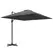 Outsunny Patio Offset Parasol Umbrella - Dark Grey - 1