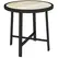 Outsunny Round Small Garden Table, 50.5cm Outdoor Side Table with SPC Tabletop, Metal Frame and Anti-slip Foot Pads for Garden, Balcony, Nature Wood Finish - 1