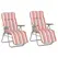 Outsunny Reclining Garden Chair Set of 2, 5-Level Adjustable Zero Gravity Chairs with Cushions, Folding Sun Lounger Garden Recliner Chairs with Armrests for Outdoor, Patio, Orange Stripe - 1
