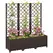 Outsunny Raised Garden Bed with Trellis, Plastic Planter Box with Drainage Holes, Drain Plugs and Water Reservoirs for Climbing Plants, Vegetables, Flowers, Brown - 1