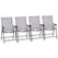 Outsunny Set of Four Folding Garden Chairs - Grey - 1
