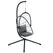 Outsunny Single Egg Chair, with Steel Frame Stand - Grey - 1