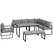 Outsunny Six Piece L Shaped Garden Furniture Set with 3 Loveseats - Grey - 1