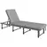 Outsunny Single Folding Rattan Sun Lounger, with Cushion - Grey - 1