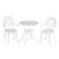 Outsunny Three-Piece Elegant Aluminium Garden Set - White - 1