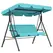 Outsunny Three-Seater Garden Swing Chair, with Adjustable Canopy - Blue - 1