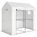 Outsunny Walk-in Greenhouse, Outdoor Tomato Greenhouse with Roll-up Door and Mesh Windows, PE Cover, 200 x 140 x 200cm, White - 1