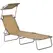 Outsunny Sun Lounger, with Adjustable Face Canopy - Brown - 1
