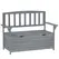 Outsunny Two-Seater Garden Storage Bench - Grey - 1