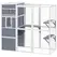 PawHut 4-Tier Wooden Catio Cat Outdoor Enclosure with Sun Roof, Resting Rooms, 3 Platforms, Window Outdoor Indoor, Grey - 1
