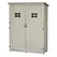 Outsunny Wooden Garden Shed with Two Windows, Tool Storage Cabinet, Outdoor Double Door Organizer 127.5L x 50W x 164H cm, Grey - 1