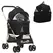 PawHut 3 In 1 Detachable Pet Stroller, for Extra Small and Small Dogs - Black - 1