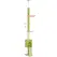 PawHut 220-240 cm Floor to Ceiling Cat Tree Adjustable Height with Hammock, Condo, Scratching Posts, Green - 1