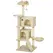 PawHut 140cm Large Cat Tree Tower with Sisal Scratching Posts, Plush Perches, Hammock, Beige - 1