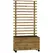 Outsunny Wooden Raised Planter, with Back Trellis - Natural Finish - 1