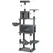 PawHut 202cm Large Cat Tree with 6 Scratching Posts, 2 Hammocks, 2 Condos, 2 Perches, Pompoms, for Indoor Cats to Rest and Play - 1