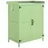 Outsunny Wooden Garden Shed, Garden Tool Storage Shed with Hinged Roof and Shelf, Outdoor Storage Cabinet with Double Doors, Light Green - 1