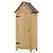 Outsunny Wooden Garden Storage Shed with 3 Shelves, Outdoor Tool Storage Cabinet with Tilt Roof and Lockable Door, 77.5 x 54.2 x 179.5 cm, Natural - 1