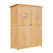 Outsunny Wooden Garden Shed with Two Windows, Tool Storage Cabinet, Outdoor Double Door Organizer 127.5L x 50W x 164H cm, Natural - 1