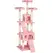 PawHut 173cm Cat Tree Scratching House, Activity Play Centre, Pink - 1