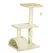 PawHut 72cm Cat Tree with Scratching Post, Pad for Indoor Cats - Cream White - 1
