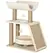 PawHut Cat Tree Tower, with Scratching Posts, Pad, Bed, Perch, Toy Ball - Light Brown - 1