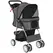 PawHut Dog Pram, Pet Stroller with Reflective Strips, Foldable Cat Stroller with 360° Swivel Wheels, Dark Grey - 1