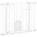 PawHut Dog Gate with Cat Flap Pet Safety Gate Barrier, Stair Pressure Fit, Auto Close, Double Locking, for Doorways, Hallways, 75-103 cm White - 1