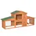PawHut Large Rabbit Hutch Outdoor, Guinea Pig Hutch, Wooden Small Animal House, with Rabbit Run, 215 x 63 x 97 cm - 1