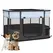 PawHut Foldable Dog Pen with Storage Bag for Indoor/Outdoor Use, Portable Pet playpen, with Ground Stakes - Grey - 1