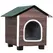 PawHut Insulated Outdoor Cat House, Water-Resistant Feral Cat Shelter with Elevated Base and Cushion, Red-brown - 1