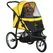 PawHut Foldable Pet Stroller Jogger, with Three Wheels, Canopy, for Medium and Small Dogs, Yellow - 1