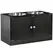 PawHut Raised Pet Feeder, with Two Bowls, Storage - Black - 1