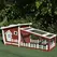 PawHut Rabbits Outdoor Fir Wood Guinea Pigs Hutches w/ Ramp Wine-Brown - 1