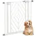 PawHut Pressure Fit Stair Gate, Dog Gate, with Auto Closing Door, Double Locking, Easy Installation, Openings 74-80cm - White - 1
