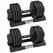 SPORTNOW 2 x 20KG Adjustable Dumbbells Set, 4-in-1 Weights Set with Storage Tray and Non-Slip Handle, Home Gym Fitness Equipment, Black - 1