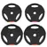SPORTNOW Weight Plates Set, with Two 7.5kg and Two 5kg weights, Black - 1