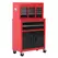 HOMCOM Tool Chest, Metal Tool Cabinet on Wheels with 6 Drawers, Pegboard, Top Chest and Roller Cabinet Combo, 61.6 x 33 x 108cm, Red and Black - 1