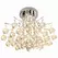 HOMCOM Crystal Chandeliers, 40cm K9 Droplets Ceiling Light with 3 E14 Bulb Base, Pendant Lights for Living Room, Bedroom, Dining Room, Hallway, Kitchen - 1