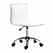 HOMCOM Adjustable Swivel Office Chair with Armless Mid-Back in PU Leather and Chrome Base - White - 1