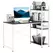 HOMCOM Computer Desk with Storage Shelves on Left or Right, Industrial Reversible Writing Desk for Home Office, Study, Easy Assembly, 120 x 64 x 121cm, Black and White - 1