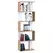 HOMCOM Bookcase, S-Shaped Wooden Bookshelf, 5/6 Tiers Freestanding Storage Shelf, Home Office Decorative Display Stand Rack, Oak and White, 24D x 60W x 184.5H - 1